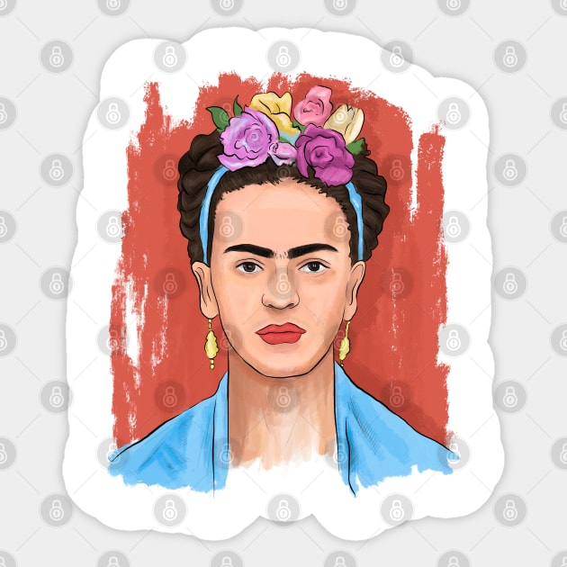 Denizko Art Frida Kahlo Sticker by denizko